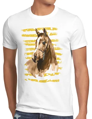Produktbild von BaumwolleCloud Reiterferien Herren T-Shirt pferde reiten bauernhof falbe brauner