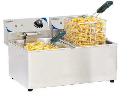 Imagen del producto de CFE82 - Freidora eléctrica, capacidad de 2 x 8 litros