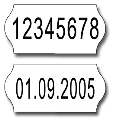 Image de Étiquettes indicatives de prix - Blanc, 22 x 12 cm, 12 rouleaux