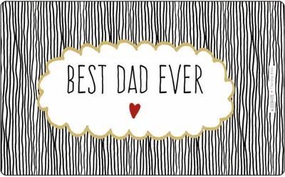 Produktbild von PPD Tray Best Dad, Frühstücksbrettchen, Brettchen, Frühstück, Resopal, 14.3 x 23.3 cm, 661278