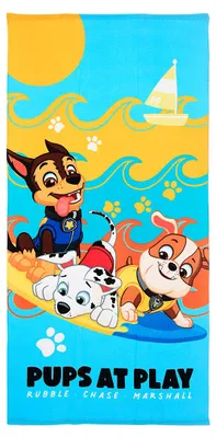 Produktbild von Paw Patrol Badetuch 70x140 cm, Kinder Strandtuch Handtuch Jungen Chase