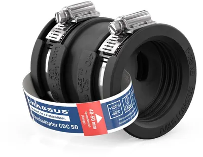 Produktbild von Crassus Schlauchadapter Typ 1 druckd. 0,6 bar CDC 50 40 - 50 mm Spannw., CRA14023
