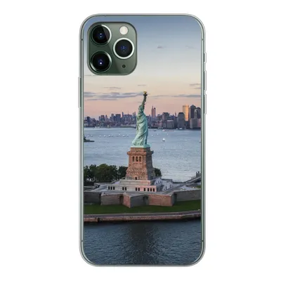 Produktbild von MuchoWow® Handyhülle Schutzhülle Hülle für iPhone 11 Pro New York - Freiheitsstatue - Skyline Silikon Softcase Handy Hülle - Handy