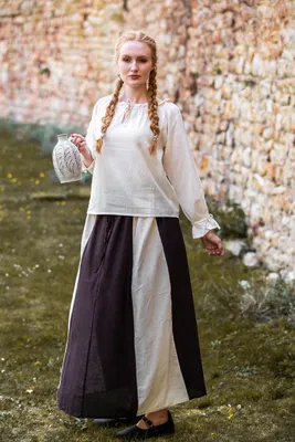 Produktbild von Mittelalterbluse mit Spitze Natur "Bettina"  L