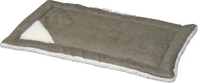 Image de Coussin pour animaux avec housse amovible - Peluche douce et moelleuse - Idéal pour les cages de transport - 36 x 22 x 3 cm - Sofaquatsch gris cendré