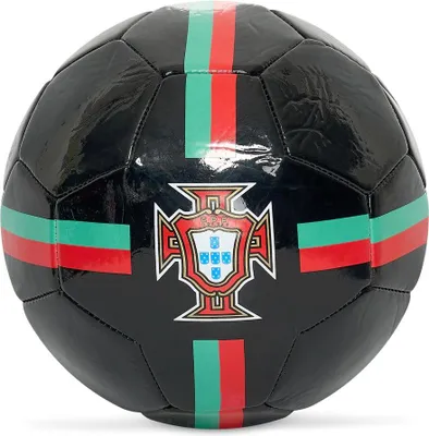Image de Football Portugal Noir - Enfants - Ballon de supporter - Ballon de loisir - Taille 5
