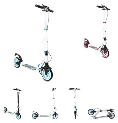 Produktbild von Byox Kinderroller Fiore klappbar Stoßdämpfer Flaschenhalter Bremse bis 100 kg blau