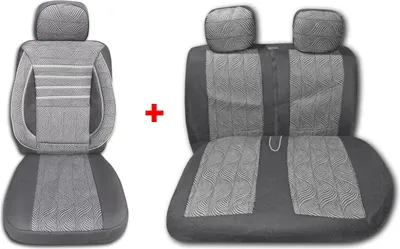 Obrázok produktu pre Poťahy sedadiel Chrániče sedadiel Poťahy predných sedadiel Sivé 2+1 sada