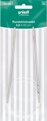 Produktbild von Gründl Rundstricknadeln 5 mm 80 cm