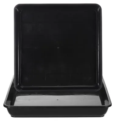 Image de Lot de 2 jardinières en plastique de 40 cm, pour intérieur et extérieur