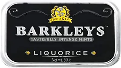 Produktbild von Barkleys Liquorice Pastillen Lakritz in einer Metalldose 50g 6er Pack