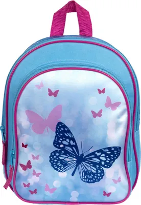 Produktbild von Undercover Kinderrucksack Schmetterlinge mit Fronttasche - bunte Schultasche