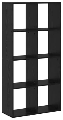 Obrázek produktu pro vidaXL Černá knihovna dubového vzhledu 69,5 x 29 x 137,5 cm