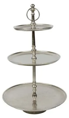 Productafbeelding van Mars & More, etagère voor de keuken, zilverkleurig, rond, 3-laags, 55 cm