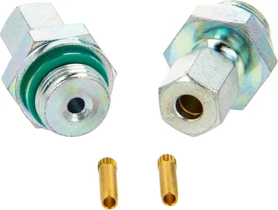 Produktbild von Schneidringverschraubung-Satz Typ GERLB - Schneidring Ø 6 mm x zylindr. AG G 3/8 Zoll, O-Ring & Verstärkungshülse, Stahl verzinkt, Schneidring Messing