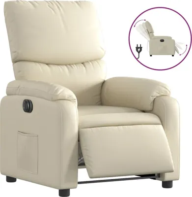 Produktbild von vidaXL Relaxsessel Elektrisch Creme Kunstleder