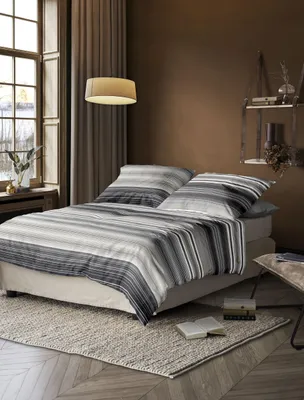 Produktbild von Irisette GmbH & Co. KG Mako-Satin Bettwäsche Set Wave-J 8651 Farbe grau Größe 135x200+80x80