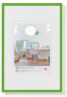 Productafbeelding van Walther Design KV520K, fotolijst voor één foto, kunststof, groen, voor wandmontage, 10 x 15 cm, rechthoekig