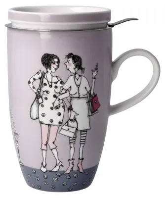 Produktbild von Goebel Freundlieb - Ziemlich beste Freundinnen Teetasse mit Deckel und Sieb