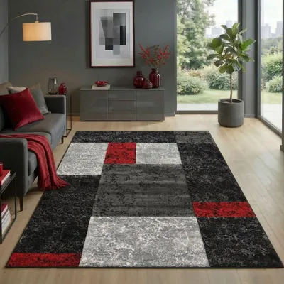 Immagine prodotto di Carpetsale24 Tappeto Design per Soggiorno Moderno Morbido Pelo Corto Taglio Contorno Facile da Pulire, Dimensioni: 280x370 cm