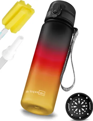 Produktbild von My Vesperbox® Trinkflasche Kinder [750ML] - Wasserflasche Kohlensäure Geeignet & Auslaufsicher - Water Bottle Kids - für Schule & Sport - Kinderflasche für Mädchen & Jungen - inkl. Ersatzdichtung