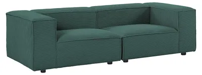 Produktbild von Modulares 3-Sitzer-Sofa aus grünem Cord-Samt RUZOLO