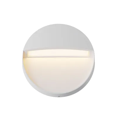 Produktbild von LED Außenwandleuchte Aluminium IP54 Ø 12 cm rund cm breit Weiß 3000 K warmweiß 100 lm Modern