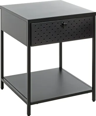 Produktbild von HAKU Konsole Nachtkonsole Beistelltisch schwarz - Metall, B/H/T: 40x53x40 cm
