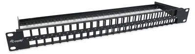 Produktbild von Equip 48-Port Keystone Cat.6 Ungeschirmtes Patchpanel, Schwarz
