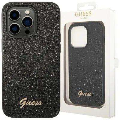 Produktbild von Guess GUHCP14LHGGSHK iPhone 14 Pro 6,1" schwarz hard case Glitter Script Schutzhlle