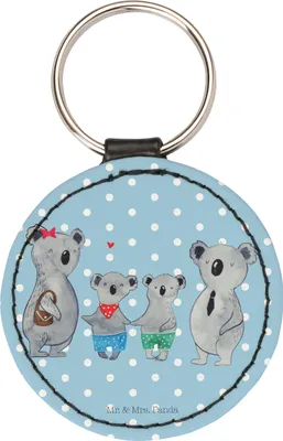 Produktbild von Mr. & Mrs. Panda Anhänger Koala Familie zwei - Blau Pastell - Geschenk, Bruder, Familienzeit, schlüsselring, Taschenanhänger, schlüssel, schlüsselbund, Zusammen