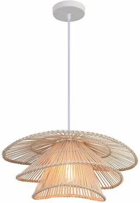 Zdjęcie produktu dla Lampa wisząca Hima brąz 1xE27x40W wiklina / rattan / słoma wym:120x45,5x45,5cm IP20 Reality