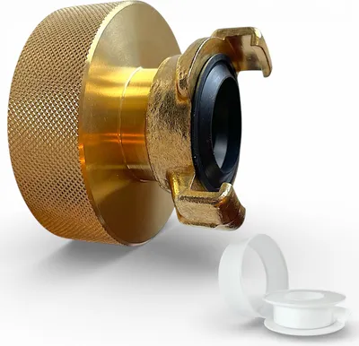 Produktbild von IBC Messing Adapter Kappe mit Schnellkupplung Klauenkupplung 40 mm Container