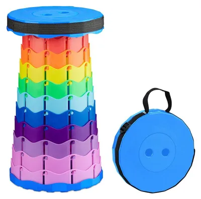 Produktbild von Campinghocker Klapphocker Angelhocker - Teleskop 44,5 cm - Mit Tragegurt - Max. 100 kg - Kunststoff