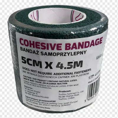 Produktbild von Selbsthaftender elastischer Verband dunkelgrün 5cm x 4,5m – flexibler Halt und optimaler Tragekomfort