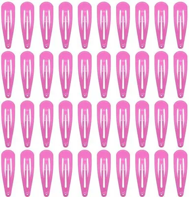 Immagine prodotto di 40 fermagli per capelli, 5 cm, in metallo, rosa, accessori per capelli da donna