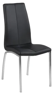 Productafbeelding van Eetkamerstoel Askra Zwart/zilver Polyurethan- Giga Living- Set van 4