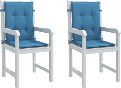 Produktbild von Möbel Niedriglehner-Auflagen 2 Stk. Melange Blau 100x50x4 cm Stoff - Gartenmöbelauflagen &49745