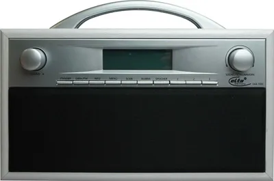 Produktbild von ELTA DAB+ Radio MP3 Wecker LCD-Display Holzgehäuse  Silber/ Grau