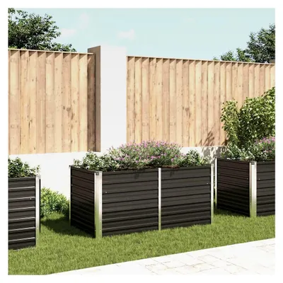 Produktbild von Hochbeet Anthrazit 160 x 80 x 77 cm aus verzinktem Stahl für Balkon, Garten und Terrasse