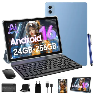 Produktbild von T20 Android 16 Tablet 10.1 Zoll, 24GB(8+16 Berweiterbar) RAM+256GB ROM(2TB TF) mit Zubehör Tablet-PC, Widevine L1, 5G WiFi, Gemini Al Magic