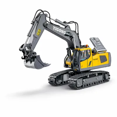 Immagine prodotto di Escavatore radiocomandato RC a 2,4 GHz con batteria ricaricabile e luci – Giocattolo da cantiere per bambini dai 6 anni in su