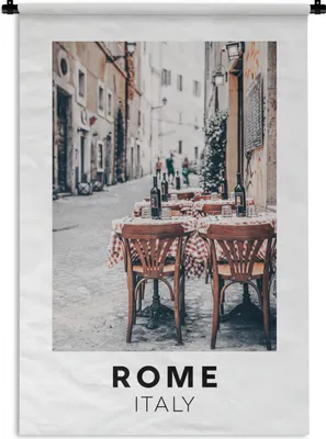 Produktbild von MuchoWow® Wandteppich Wandbehang Rom - Italien - Wein 60x90 cm Tapisserie Dekoration Wandtuch - Foto-Teppich - Abwaschbar