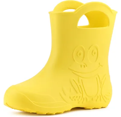 Produktbild von Ladeheid Eva Kinder Jungen Mädchen Gummistiefel Regenschuhe LA-CA-01 (Gelb, 24/25 EU)