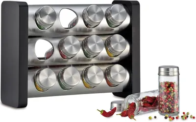 Produktbild von Küchenprofi Gewürzständer 12 Gläser, schwarz rechteckig 2617502812 4007371063913