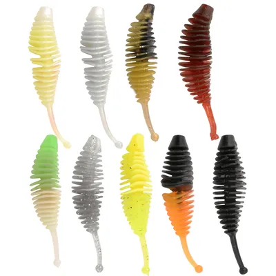 Immagine prodotto di Trout Master Incy Grub 6cm - 6 Gummijigs, Farbe:Nero