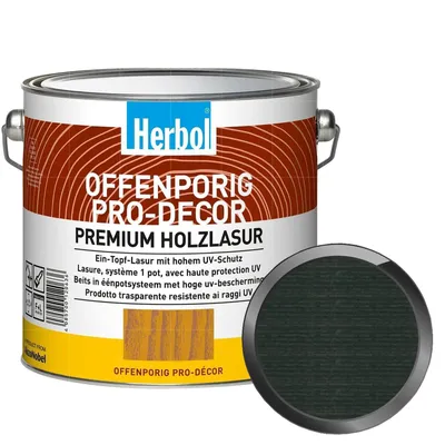 Produktbild von Herbol Offenporig Pro-Décor, Fertig gemischt, Schwarz, 12,5 m²/L, 0,75 l