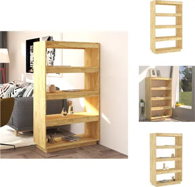 Produktbild von vidaXL Bücherregal/Raumteiler 80x35x135 cm Massivholz Kiefer -  Bücherregale & Bücherschränke