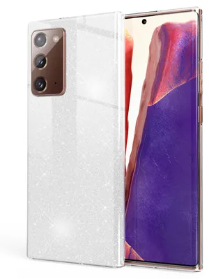 Obrázok produktu pre NALIA Glitter puzdro na mobilný telefón pre Samsung Galaxy Note 20, Rhinestone Diamond Back Cover Silver