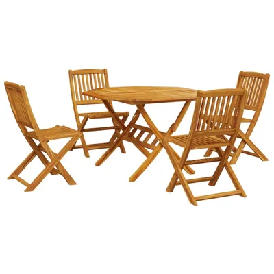 Image de vidaXL Ensemble de jardin 5 pièces pliable en bois massif d'acacia